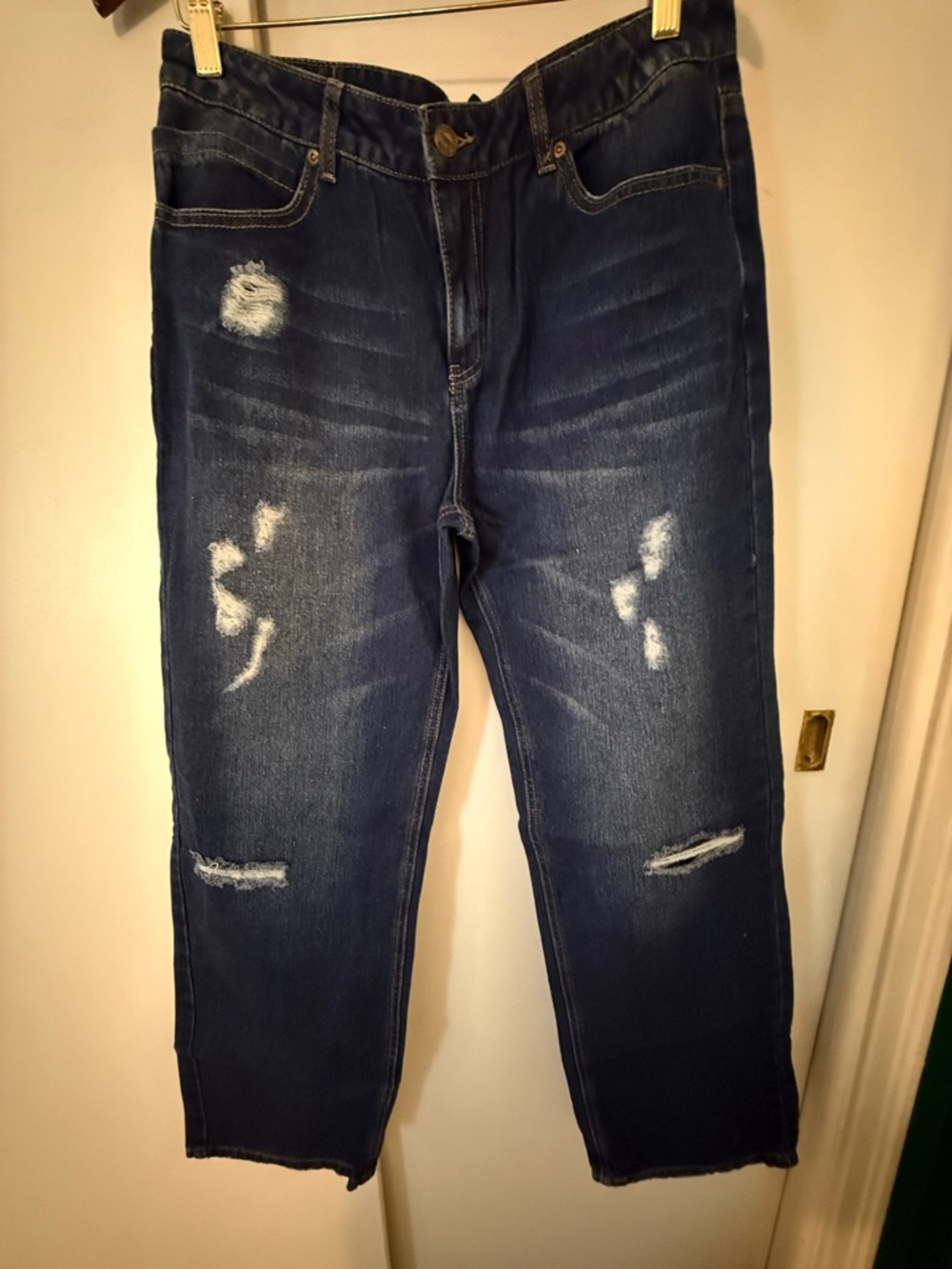Dark Blue Distressed womens Jeans